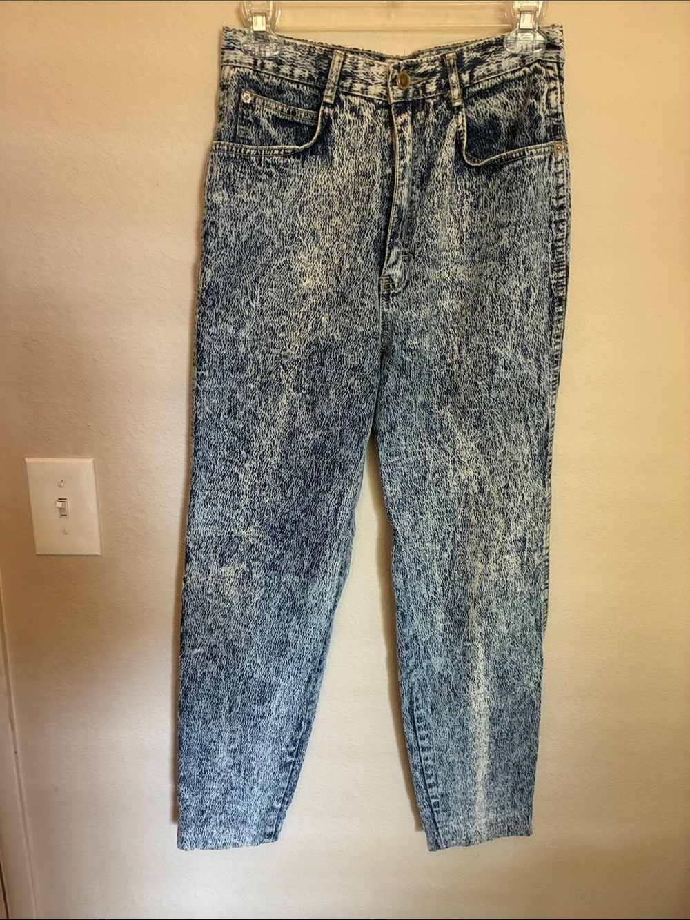 Vintage 80s Gitano Acid Wash High Rise Straight Leg Jeans 100% Cotton